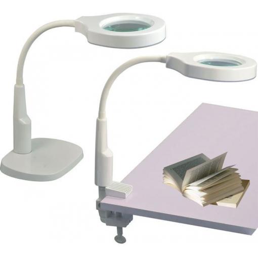 Stolní lupa 9145 bifokální 3D+8D, 90 mm, 45× LED, podstavec i svorka