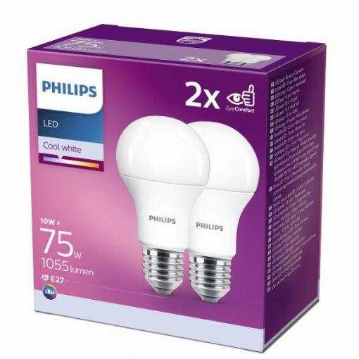 LED žárovka Philips E27 10W 4000K 230V A60  SET2ks  P726997 cena za balení 2 ks