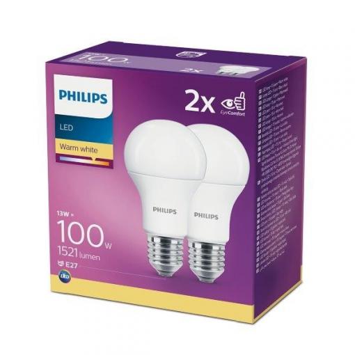 LED žárovka Philips E27 13W 2700K 230V A60  SET2ks  P669430 cena za balení 2 ks