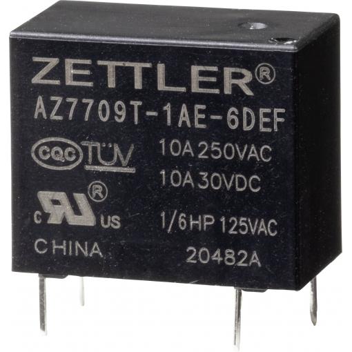 Zettler Electronics AZ7709T-1AE-6DEF napájecí relé 6 V/DC 10 A 1 ks