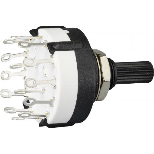 TRU COMPONENTS TC-9415596 SR26A4-2X6-18F20 otočný spínač 250 V 150 mA 12 x 30 ° 1 ks
