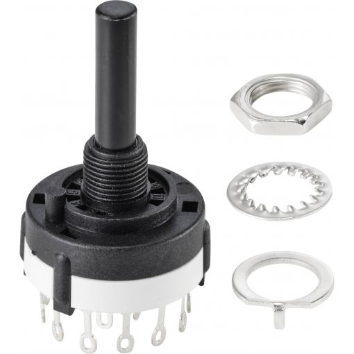 TRU COMPONENTS TC-9415604 SR26A4-4-3-R-29 otočný spínač 250 V 150 mA 12 x 30 ° 1 ks