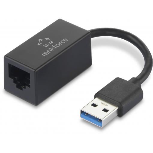 Renkforce RF-4708614 síťový adaptér 1 GBit/s USB 3.2 (Gen 1x1) , Gigabit LAN (1 Gbit/s)