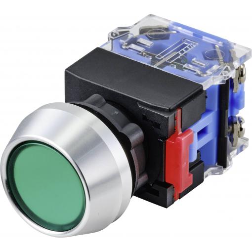 TRU COMPONENTS LAS0-L-11Z/G, TC-9428100 tlačítkový spínač, 22 mm, 250 V, 5 A, 1 ks