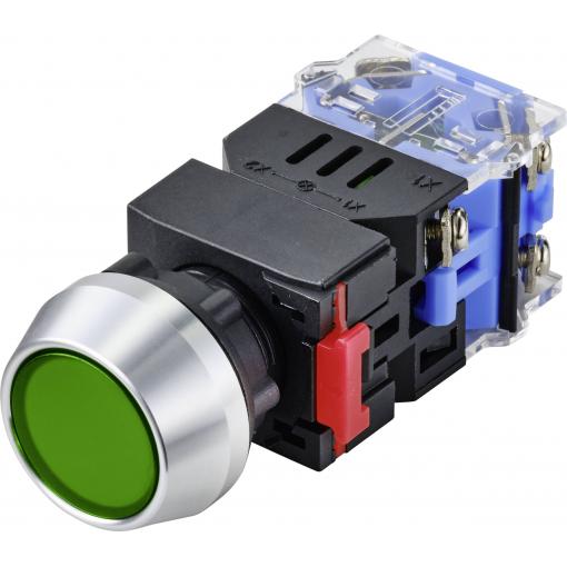 TRU COMPONENTS LAS0-L-11Z/G/12V, TC-9428124 tlačítkový spínač, 22 mm, 250 V, 5 A, 1 ks