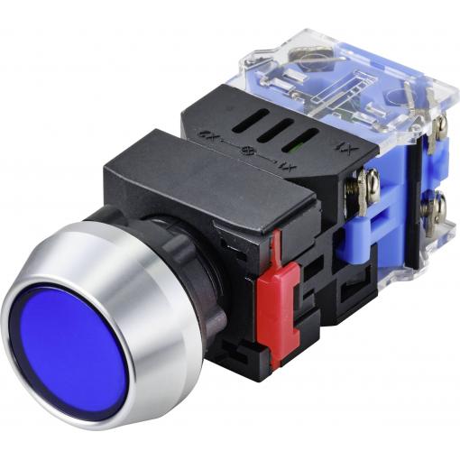 TRU COMPONENTS LAS0-L-11Z/B/12V, TC-9428128 tlačítkový spínač, 22 mm, 250 V, 5 A, 1 ks
