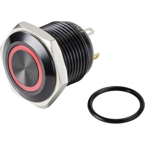 TRU COMPONENTS GQ16F-10E/J/R/12V/A, TC-9428160 tlačítko, 16 mm, 48 V/DC, 2 A, 1 ks