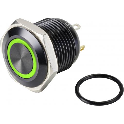 TRU COMPONENTS GQ16F-10E/J/G/12V/A, TC-9428168 tlačítko, 16 mm, 48 V/DC, 2 A, 1 ks