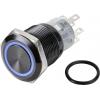 TRU COMPONENTS LAS1-AGQ-22E/B/12V/A, TC-9428176 tlačítko, 19 mm, 250 V/AC, 3 A, 1 ks