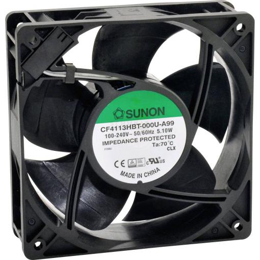 Sunon CF4113HBT-000U-A99 axiální ventilátor, 230 V/AC, 185.14 m³/h, (d x š x v) 120 x 120 x 38 mm, CF4113HBT-000U-A99
