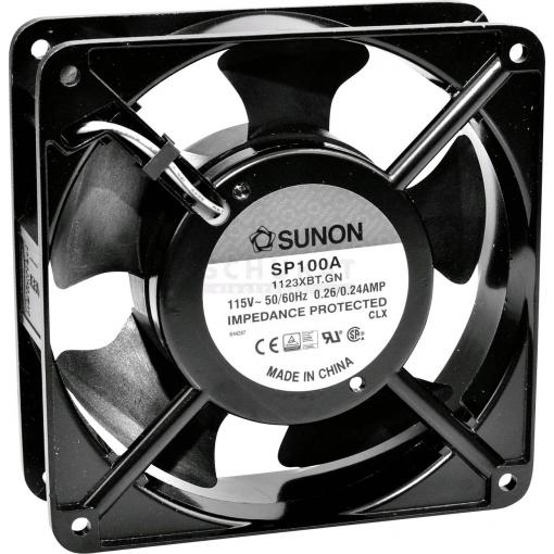 Sunon SP100A1123XBT axiální ventilátor, 115 V/AC, 164.76 m³/h, (d x š x v) 120 x 120 x 38 mm, SP100A1123XBT