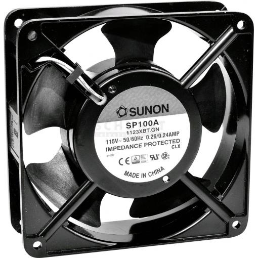 Sunon DP203A2123LBTA24 axiální ventilátor, 230 V/AC, 93.42 m³/h, (d x š x v) 120 x 120 x 38 mm, DP203A-2123.LBT.A24.GN