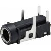 TRU COMPONENTS TC-9465728 jack konektor 3.5 mm zásuvka, vestavná horizontální Pólů: 3 stereo černá 1 ks