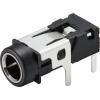 TRU COMPONENTS TC-9465728 jack konektor 3.5 mm zásuvka, vestavná horizontální Pólů: 3 stereo černá 1 ks