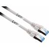 Renkforce RF-4737370 RJ45 síťové kabely, propojovací kabely CAT 6A S/FTP 3.00 m šedá flexibilní provedení, pozlacené kontakty 1 ks