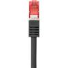 Renkforce RF-4737378 RJ45 síťové kabely, propojovací kabely CAT 6 S/FTP 0.50 m černá s ochranou, pozlacené kontakty, samozhášecí 1 ks