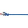 Renkforce RF-4737384 RJ45 síťové kabely, propojovací kabely CAT 6 S/FTP 0.15 m modrá s ochranou, pozlacené kontakty, samozhášecí 1 ks