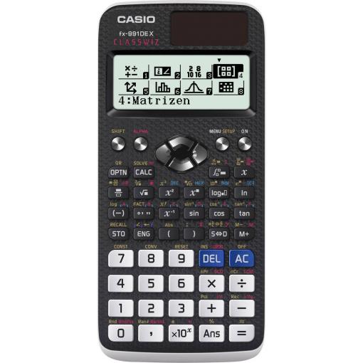 Casio FX-991DE X technicko-vědecký počítač, displej (počet míst) 12, solární napájení, na baterii, černá