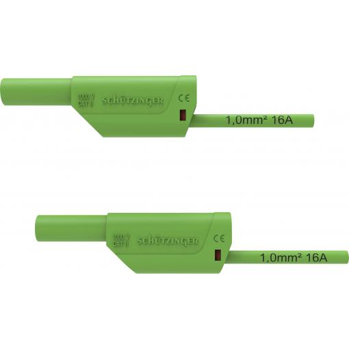 Schützinger VSFK 8500 / 1 / 200 / GN bezpečnostní měřicí kabely 4 mm zástrčka 4 mm zástrčka 200.00 cm zelená 1 ks