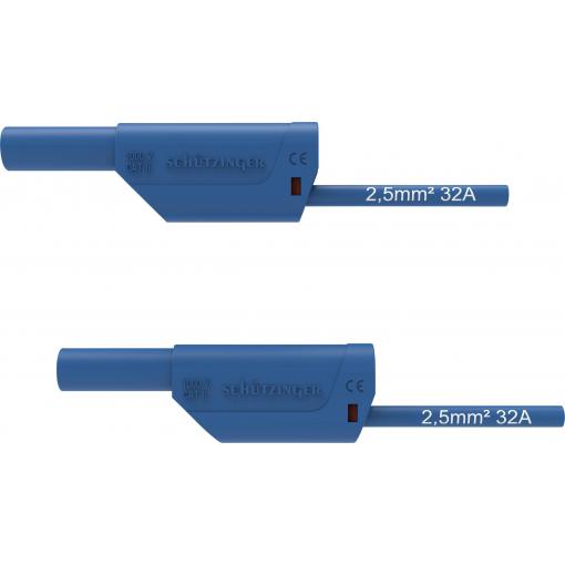Schützinger VSFK 8500 / 2.5 / 100 / BL bezpečnostní měřicí kabely 4 mm zástrčka 4 mm zástrčka 100.00 cm modrá 1 ks