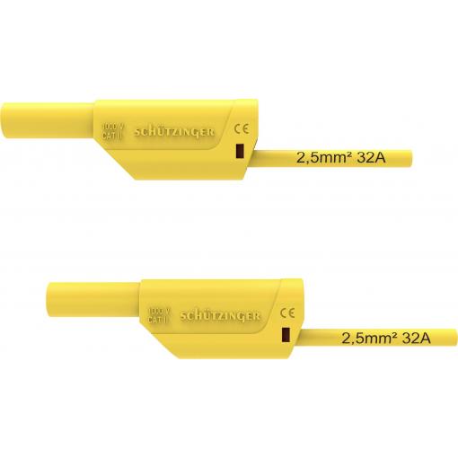 Schützinger VSFK 8500 / 2.5 / 100 / GE bezpečnostní měřicí kabely 4 mm zástrčka 4 mm zástrčka 100.00 cm žlutá 1 ks