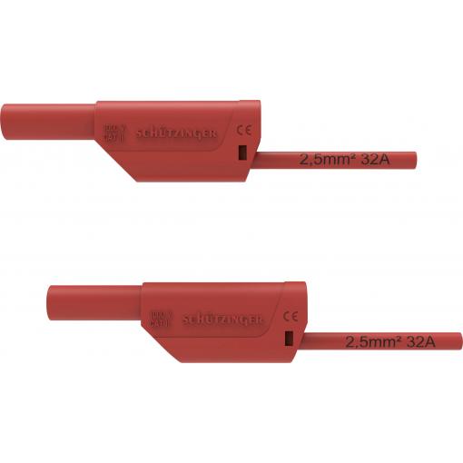 Schützinger VSFK 8500 / 2.5 / 100 / RT bezpečnostní měřicí kabely 4 mm zástrčka 4 mm zástrčka 100.00 cm červená 1 ks