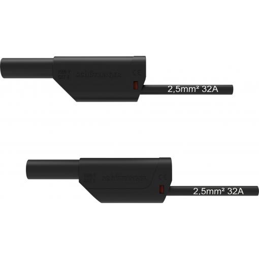 Schützinger VSFK 8500 / 2.5 / 50 / SW bezpečnostní měřicí kabely 4 mm zástrčka 4 mm zástrčka 50.00 cm černá 1 ks