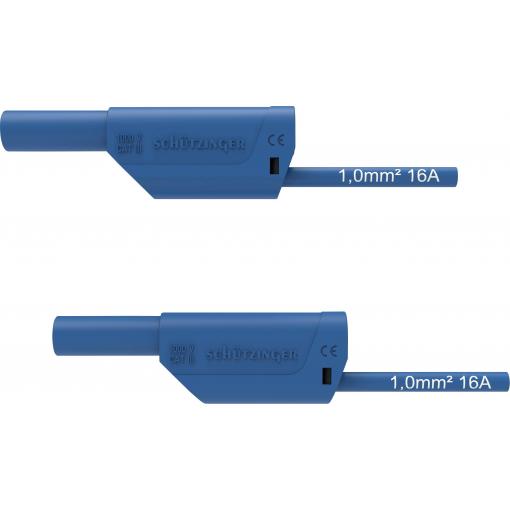 Schützinger VSFK 8700 / 1 / 100 / BL bezpečnostní měřicí kabely 4 mm zástrčka 4 mm zástrčka 100.00 cm modrá 1 ks