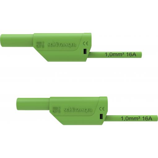 Schützinger VSFK 8700 / 1 / 200 / GN bezpečnostní měřicí kabely 4 mm zástrčka 4 mm zástrčka 200.00 cm zelená 1 ks