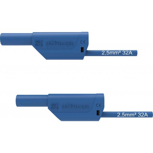 Schützinger VSFK 8700 / 2.5 / 50 / BL bezpečnostní měřicí kabely 4 mm zástrčka 4 mm zástrčka 50.00 cm modrá 1 ks