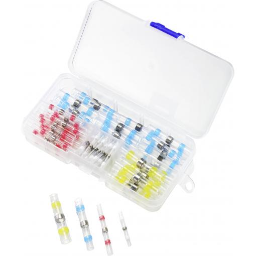 TRU COMPONENTS TC-9508160 krimpovací spojka krabička na drobné součástky, kulatý konektor 6 mm² 6 mm² plná izolace bílá, červená, modrá, žlutá 1 ks