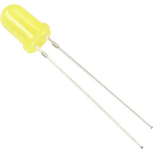 TRU COMPONENTS LED s vývody 5 mm žlutá kulatý 5 mm 100 mcd 60 ° 20 mA