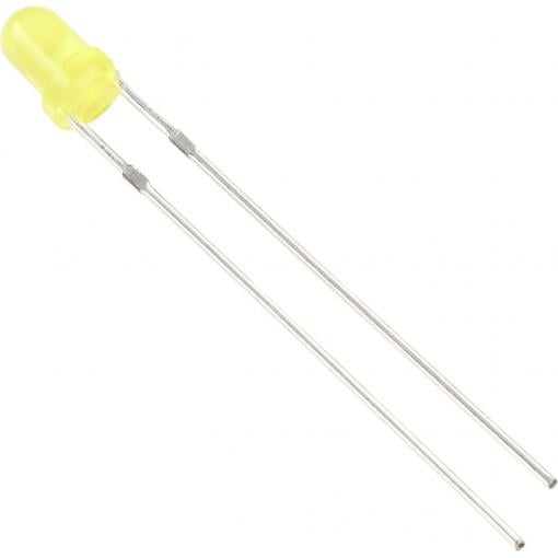 TRU COMPONENTS LED s vývody 3 mm žlutá kulatý 3 mm 100 mcd 60 ° 20 mA