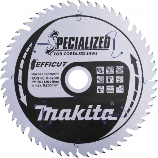 Makita Makita Specialized EFFICUT - Kreissägeblatt - für Holz B-62985 pilový kotouč 165 x 20 x 1.4 mm Počet zubů (na palec): 25 1 ks