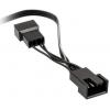 PC větrák Y kabel [1x zásuvka pro PC větrák 4pólová - 2x zásuvka pro PC větrák 4pólová] 0.35 m černá Kolink