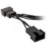 PC větrák Y kabel [1x zásuvka pro PC větrák 4pólová - 2x zásuvka pro PC větrák 4pólová] 0.35 m černá Kolink