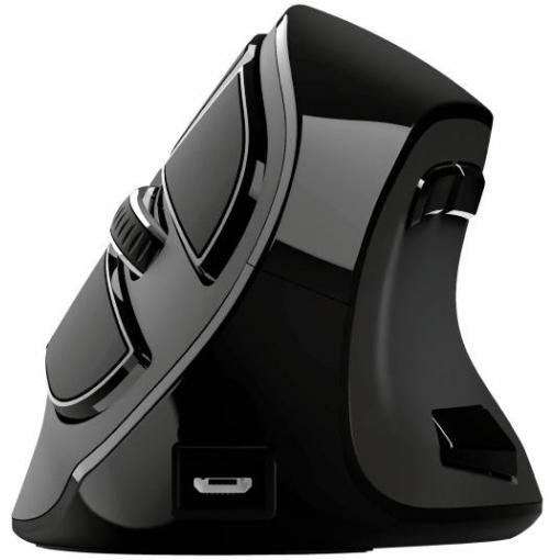 Trust VOXX optická ergonomická myš, přenos Bluetooth®, bezdrátový, 9 tlačítko, 2400 dpi, černá