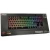 Trust GXT833 THADO TKL USB, kabelový herní klávesnice německá, QWERTZ černá, RGB s podsvícením, tlačítka multimédií