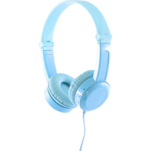 onanoff Travel Headset otevřená (On Ear) kabelová modrá složitelná, headset, omezení hlasitosti dětské
