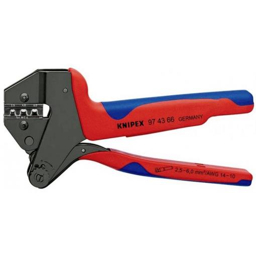 Knipex 97 43 66 krimpovací kleště 0.5 do 6 mm², vč. výměnných krimpovacích vložek, 1 ks