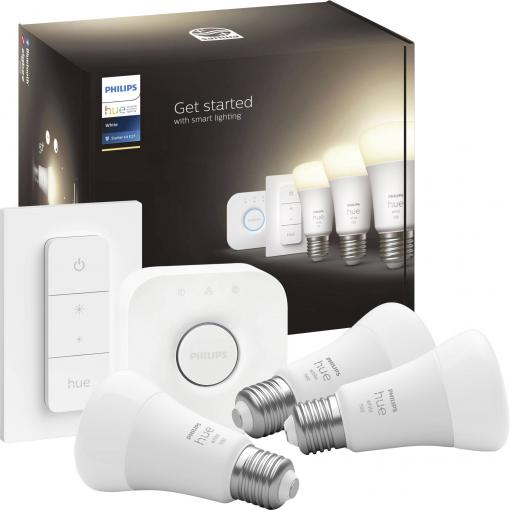 Philips Hue LED žárovka 871951428913000 Energetická třída (EEK2021): F (A - G) Hue White 3er Starter Set inkl. Dimmschalter 3x1050lm 75W E27 28.5 W teplá bílá