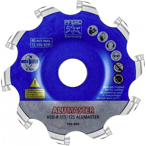 PFERD TOOLS 22000019 kotoučová fréza, Slitina hliníku, okno, Délka 8 mm, Vnější Ø 115 mm, Pracovní délka 8 mm