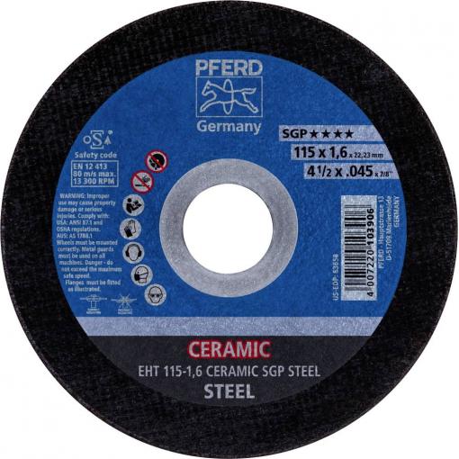 PFERD TOOLS EHT 115-1,6 CERAMIC SGP STEEL 61301516 řezný kotouč rovný 115 mm 25 ks ocel