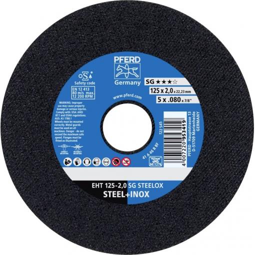 PFERD TOOLS EHT 125-2,0 SG STEELOX 61320120 řezný kotouč rovný 125 mm 25 ks nerezová ocel, ocel
