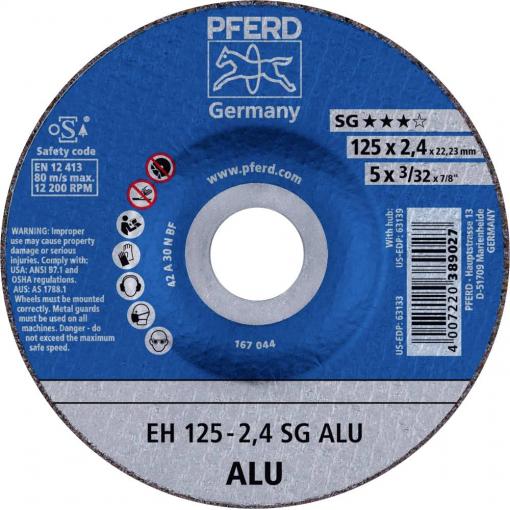 PFERD TOOLS EH 125-2,4 SG ALU 61320822 řezný kotouč lomený 125 mm 25 ks hliník, neželezné kovy
