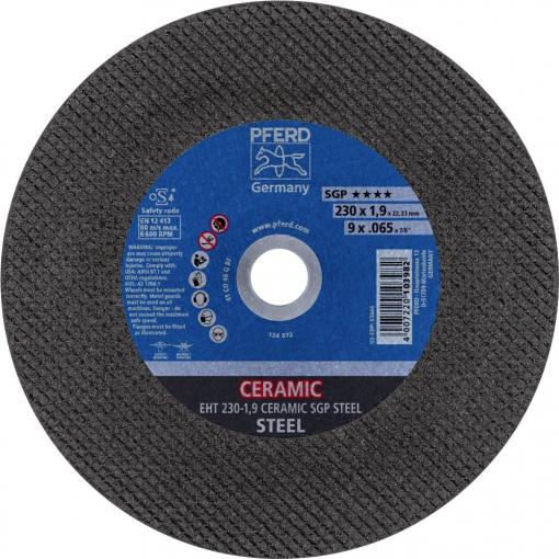PFERD TOOLS EHT 230-1,9 CERAMIC SGP STEEL 61323019 řezný kotouč rovný 230 mm 25 ks ocel