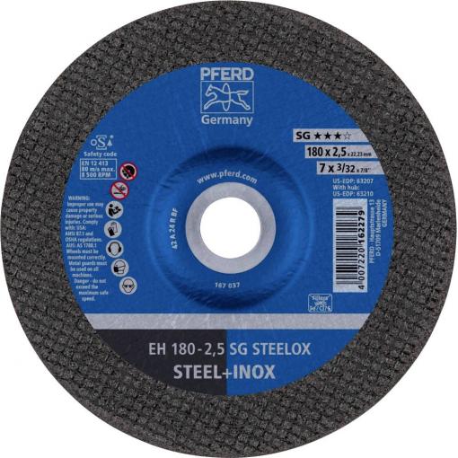 PFERD TOOLS EH 180-2,5 SG STEELOX 61323223 řezný kotouč lomený 180 mm 25 ks nerezová ocel, ocel