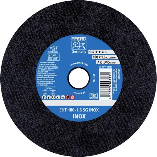 PFERD TOOLS EHT 180-1,6 SG INOX 61326124 řezný kotouč rovný 180 mm 25 ks nerezová ocel