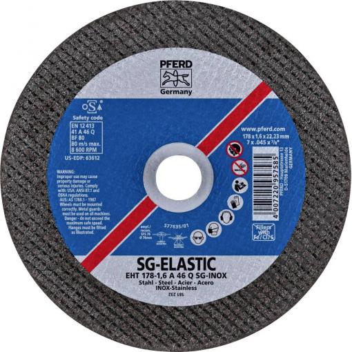 PFERD TOOLS EHT 178-1,6 SG CLASSIC STEELOX 61326406 řezný kotouč rovný 180 mm 25 ks nerezová ocel, ocel
