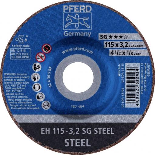 PFERD TOOLS EH 115-3,2 SG STEEL 61340132 řezný kotouč lomený 115 mm 25 ks ocel